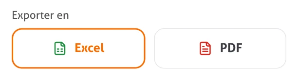 L&rsquo;export en Excel ou en PDF dans l&rsquo;application MoveJack