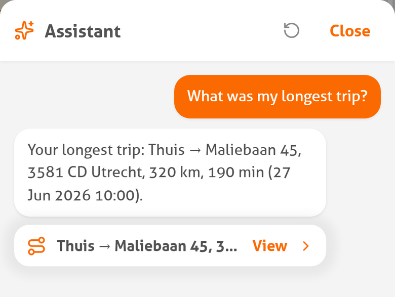 The MoveJack AI assistant answering: What was my longest trip?